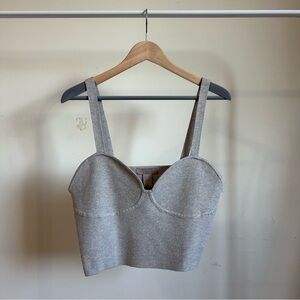 H&M | Gray Cropped Tank Top Size L